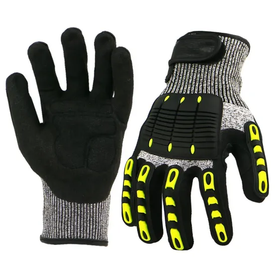 TPR Mechanic Cut Resistant Work Safety Impact Gloves