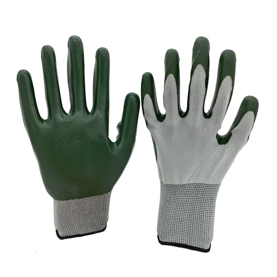 Cheap 15g Custom Seamless Polyester Foam Nitrile Coated Working Safety Gloves En388
