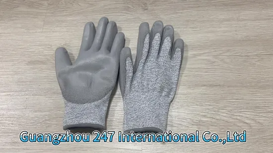 Hot Sale Work Safety PU Coated Gloves Anti