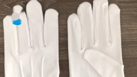 White Eczema Parade Cotton Gloves