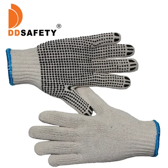 Direct Factory Low Price PVC Dotted Industrial Cotton Knitted Gloves
