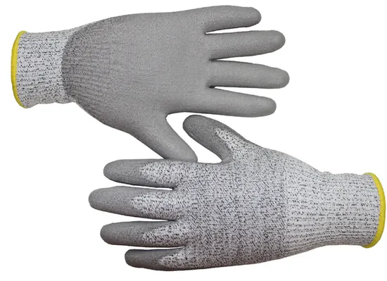 Best Price Manufacturer Gloves Hppe Cut Resistant Construction Mechanic Gardening Cooking Gloves PU Palm Coated Anti