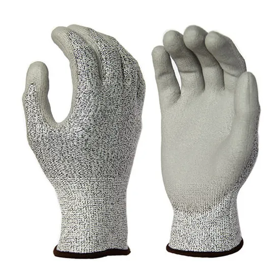 PU Coated Cut Resistant Work Gloves Level 5 Anti Cut Glove