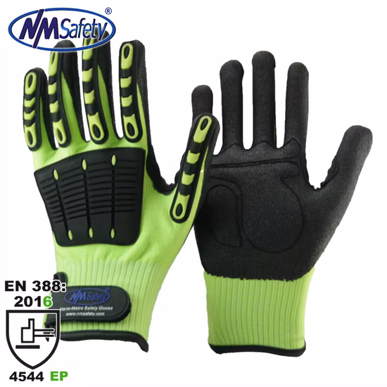 Nmsafety TPR Anti Impact Cut Resistant Oil Drilling Sandy Nitrile Industry Safety Work Gloves