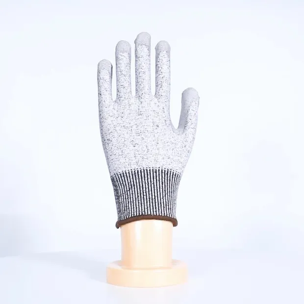 ANSI A7 Hppe and Glass Fiber Industrial Seamless Working Cut and TPR Anti Impact Resistant Hand Protection Work Safety Labor Gloves with PU Nitrile Sandy Coated 