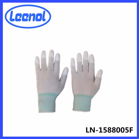 Wholesale Cheap Flexible Anti Static Assembly PU Finger Tip Coated ESD Gloves