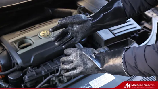 Safety Work Gloves Microfoam Nitrile Coated, Seamless Knit Nylon Glove with Black Micro