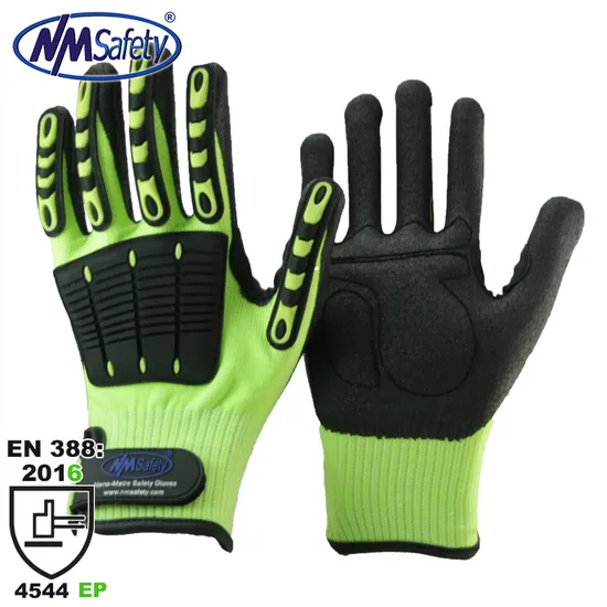 Nmsafety TPR Anti Impact Cut Resistant Oil Drilling Sandy Nitrile Industry Safety Work Gloves 
