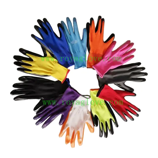 15gauge Sandy Nitrile Coated Glove Nitrile Zebra Coated Gloves 