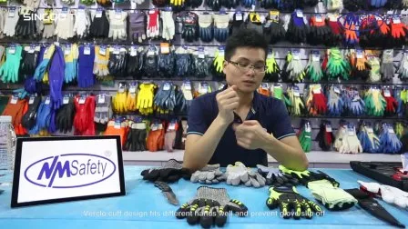 Nmsafety Cut Proof TPR Impact Resistant Protection Mechanic Work Safety Gloves 