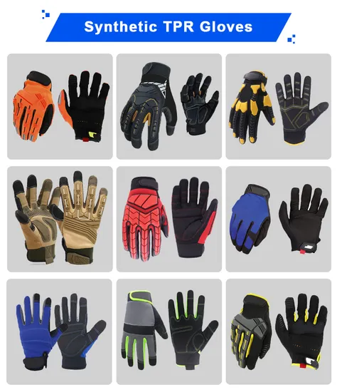 High Quality Impact Cut Protection Synthetic Leather Work Protection TPR Gloves 