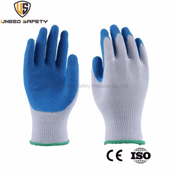 7g Knitted Yarn PVC Dotted Labor Industrial Cotton Knit Safety Work Gloves