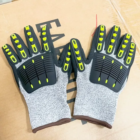 Cut and TPR Impact Resistant Hand Protection Work Safety Gloves 