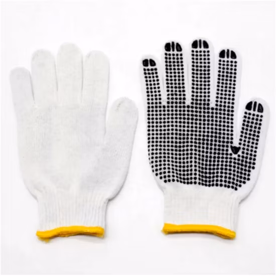 China Wholesale PVC/Dotted/Dots Glove Safety Work Guante Cotton Knitted Gloves for Working