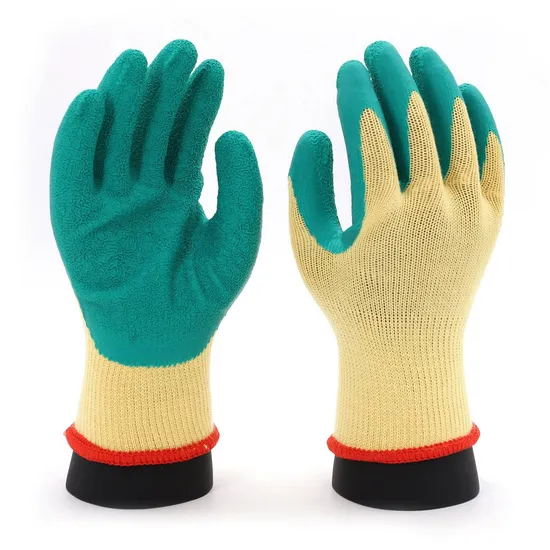 Exquisite Workmanship Crinkle Latex Coated Safety Labor Work Gloves with CE Certificate 
