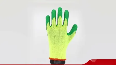 Low Price 10 Gauge Polycotton Latex Coated Work Gloves Protective Gloves 