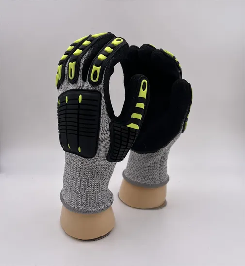 TPR Impact Protection Nitrile Coated Palm Cut Resistant Protective Winter Work Glove 