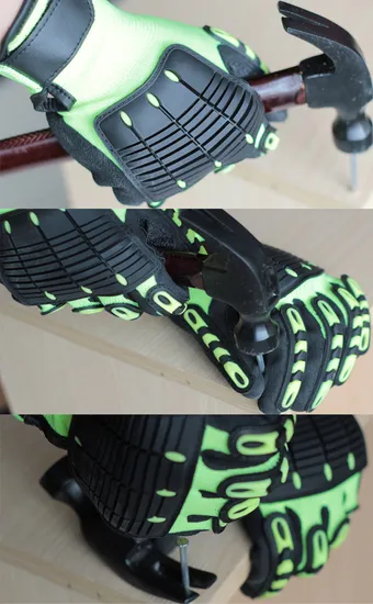 Nmsafety ANSI A5 Cut Resistant Protective TPR Anti Impact Mechanic Safety Gloves 