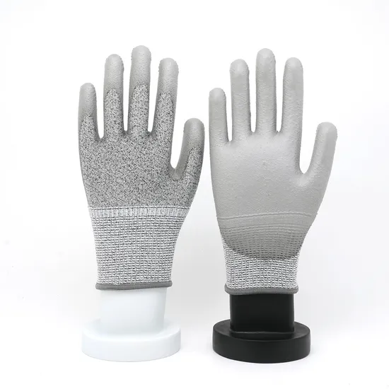 Anti Cut Resistant Safety Work Hand Protection PU Coated Glove 
