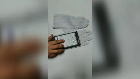 Cleanroom ESD Antistatic PVC Dotted Strip Gloves 